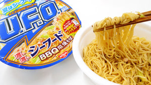 Nissin UFO - Yakisoba Noodles Deep Seafood BBQ Flavour 105g <br> 日清UFO飛碟 - 深海鮮燒烤風味