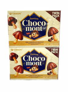Orion Premium Choco Mont Milk Chocolate Mini Biscuit Twin Pack (36g x 2) *** <br> 好麗友蘑菇小子巧克力餅乾