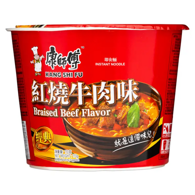 Master Kong Master Instant Bowl Noodle - Roasted Artificial Beef 109g <br> 康師傅紅燒牛肉桶麵