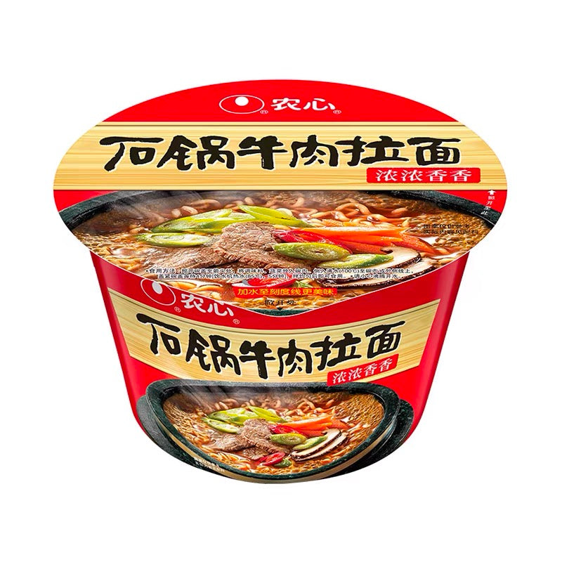 Nongshim Stone Pot Beef Ramyun Bowl Noodle Soup 117g <br> 農心石鍋牛肉桶麵