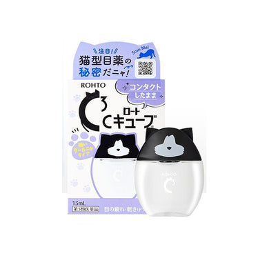 Rohto C3 Cat Shape Ice Cool Contacts Eye Drops 13ml <br> 乐敦C3猫型劲凉型隐形眼镜眼药水