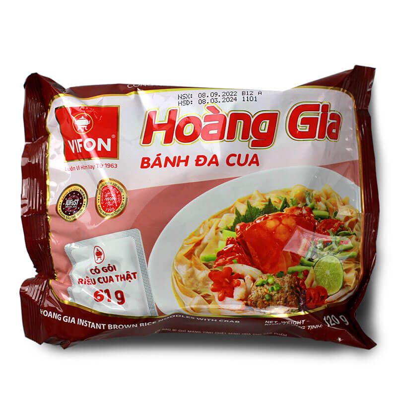 Vifon Brown Instant Noodles - Thick String with Crab Roe flavour 120g