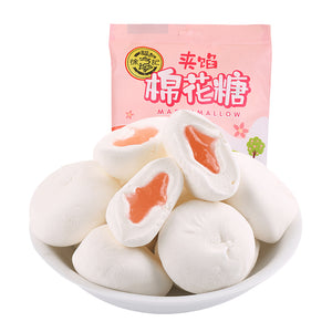 HSU Marshmallow - Peach 64g *** <br> 徐福記夾餡棉花糖 - 蜜桃