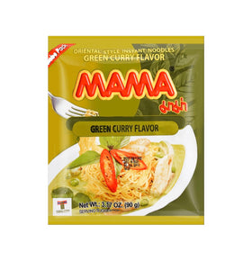 Mama Oriental Style Instant Noodles Green Curry Flavour (Jumbo Pack) 90g <br> 媽媽 青咖哩味即食麵 (特大裝)