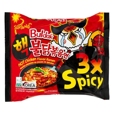 Samyang Triple Spicy Hot Chicken (Buldak) Flavour Ramen 140g (Single Pack) <br> 三養 三倍辣雞拉麵 單包裝