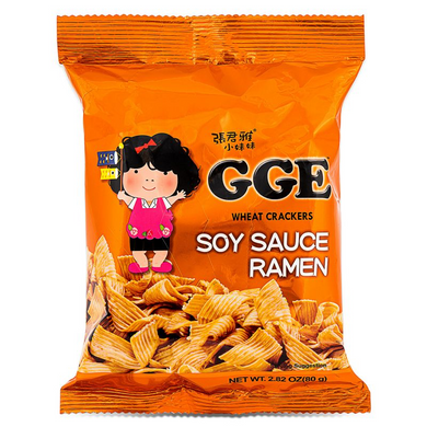 Wei Lih GGE Wheat Cracker - Soy Sauce Ramen 80g <br> 維力張君雅點心麵 - 醬油拉麵