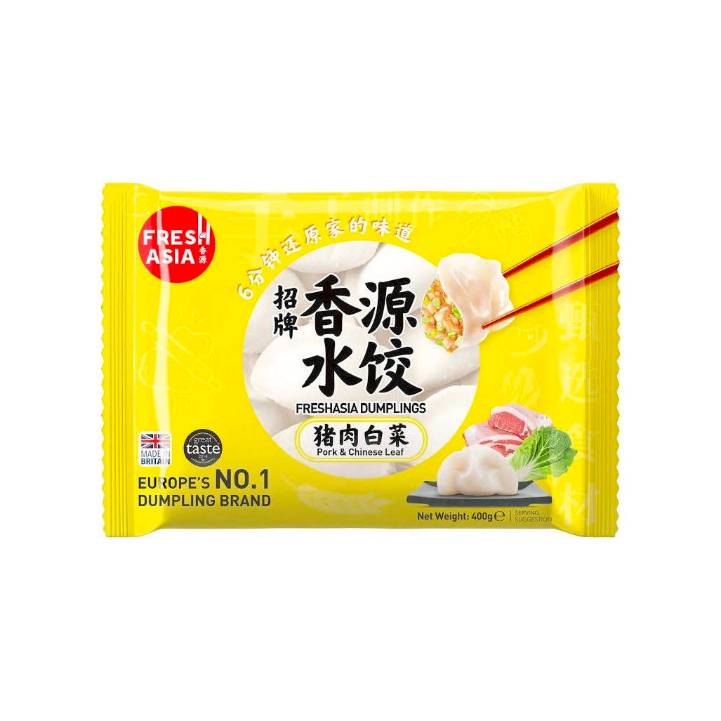 FRESHASIA Pork & Chinese Leaf Dumplings 400g <br>香源手工水餃 - 豬肉白菜