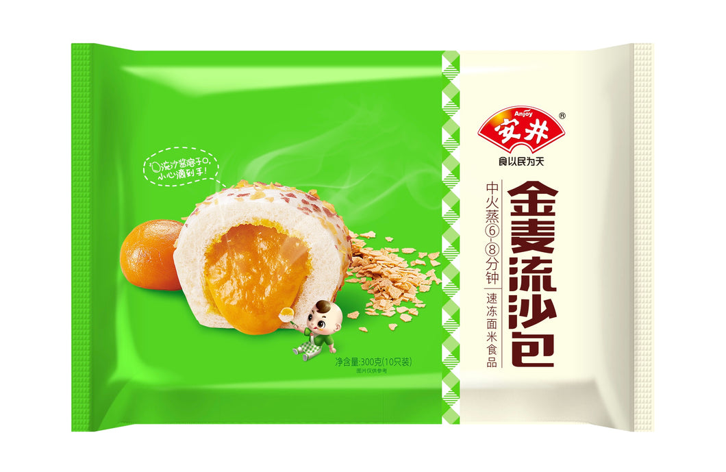 Anjoy Golden Wheat Custard Bun 300g <br> 安井金麥流沙包