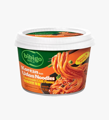 CJ Bibigo Korean Style Udon Noodle Tteokbokki Chili Flavour 187g