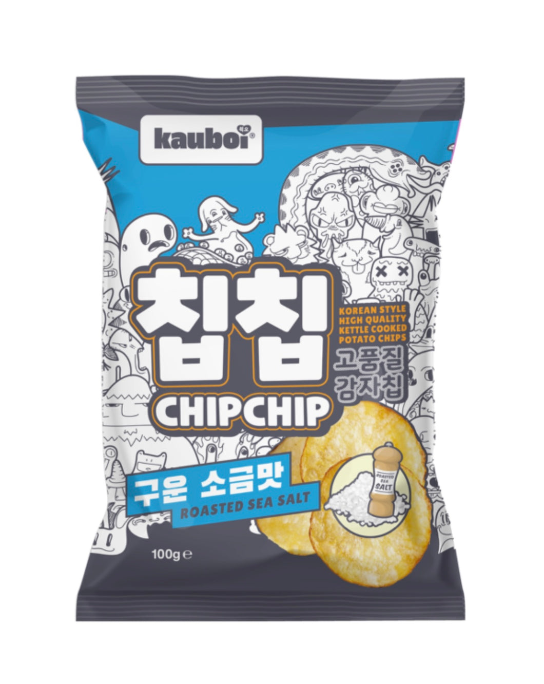 Kauboi Chip Chip Roasted Sea Salt Flavour 100g