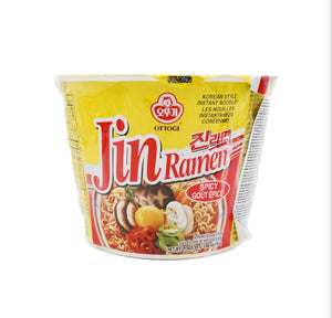 Ottogi Jin Ramen Bowl Noodle (Spicy) 110g <br> 不倒翁真．拉麵碗麵(辣)