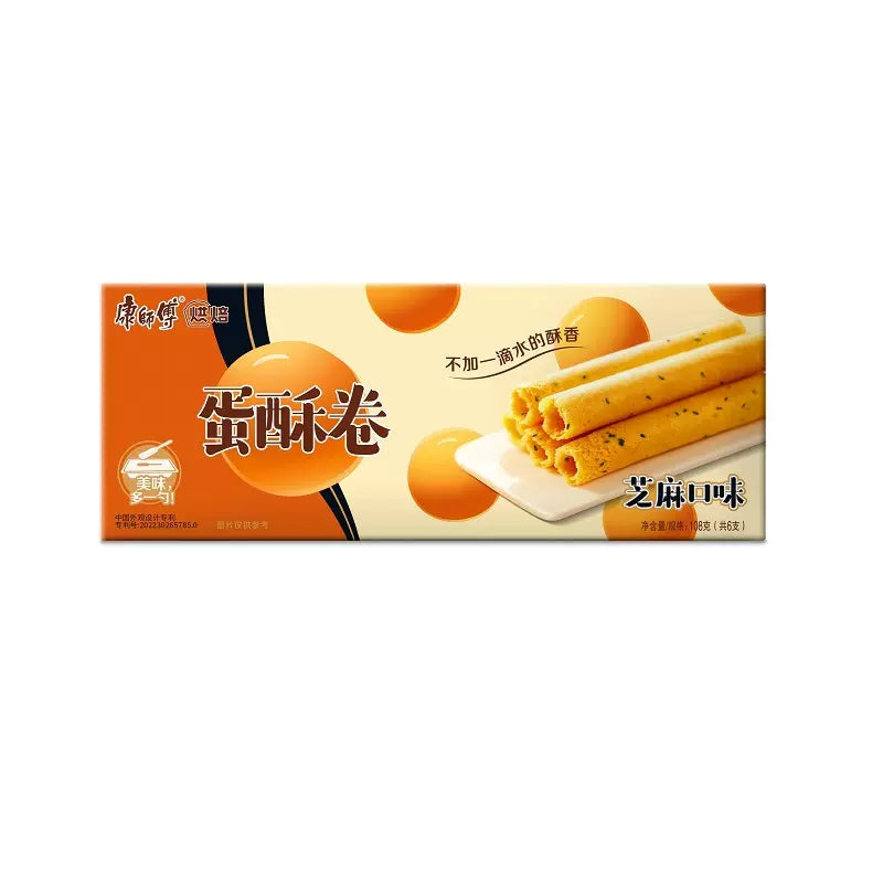 Master Kong Egg Rolls - Sesame Flavour 108g <br> 康師傅蛋酥卷 - 醇香芝麻味