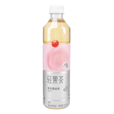 HeyTea Juice Tea Drink - Peach & Cranberry Green Tea 450ml *** <br> 喜茶輕果茶-蜜桃蔓越莓綠茶