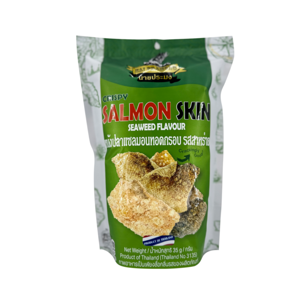 Nai Pramong Salmon Skin - Seaweed 35g <br> Nai Pramong 香脆三文魚皮 - 海苔味