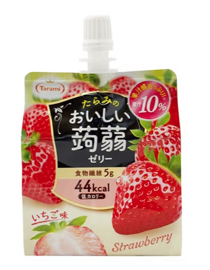 Tarami Strawberry Flavoured Konjac Jelly Drink 150g *** <br> Tarami 美味蒟蒻果凍飲品 草莓味