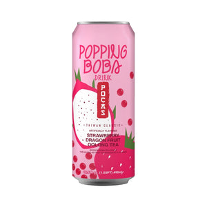 Pocas Popping Boba - Strawberry Dragon Fruit Oolong Tea Drink 490ml *** <br> Pocas 珍珠特飲 - 草莓火龍果烏龍茶