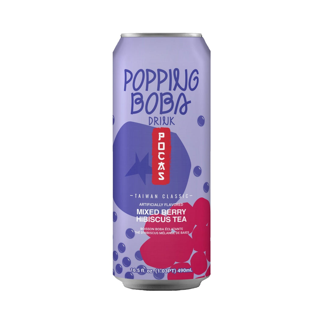 Pocas Popping Boba - Mixed Berry Hibiscus Tea Drink 490ml *** <br> Pocas 珍珠特飲 - 雜莓洛神花茶