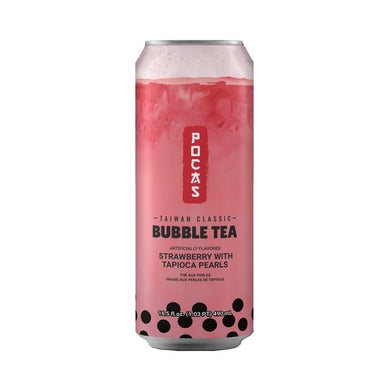 Pocas Bubble Tea - Strawberry 490ml <br> Pocas 珍珠奶茶 - 草莓味