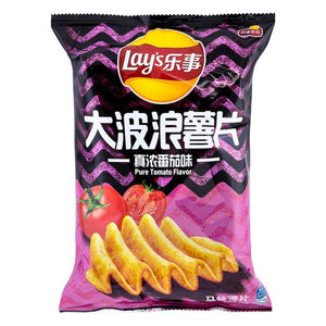 Lays Big Wave Crisps - Tomato Flavour 70g *** <br> 樂事大波浪薯片 真濃番茄味