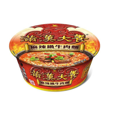 Unif MHDC - Instant Bowl Noodle - Spicy Pot Beef Flavour 204g <br> 滿漢大餐麻辣鍋牛肉碗麵
