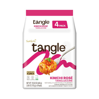 Samyang Tangle Kimchi Rose Flavor Tangluccine 440g (4 Pack)<br> 三養 Tangle 韓式泡菜玫瑰味意大利粉 (4連包)