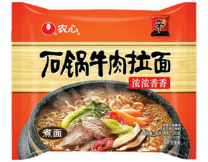 Nongshim Stone Pot Beef Ramyun Noodle Soup 120g BBD7/2/2024<br> 農心石鍋牛肉拉麵