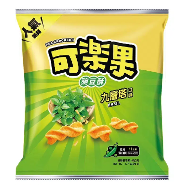 Koloko Pea Cracker - Basil 48g <br> 可樂果豌豆酥 - 九層塔口味