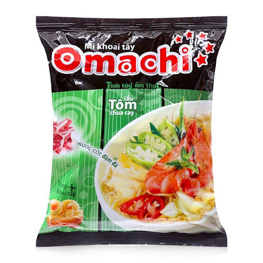 Omachi Thai Spicy and Sour Shrimp Instant Potato Egg Noodles 80g BBD: 26/8/2024