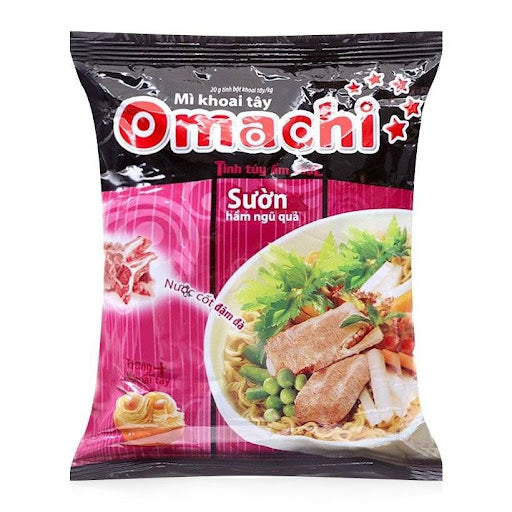 Omachi Stewed Ribs Instant Potato Egg Noodles 80g