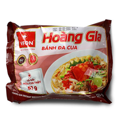 Vifon brown instant noodles, thick string with crab roe flavour - 120 gram