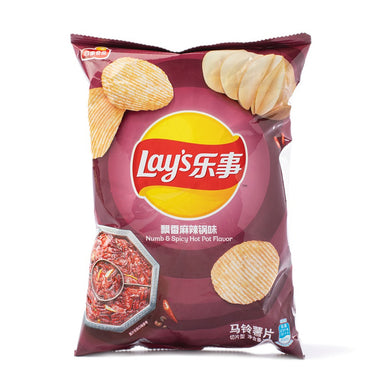 Lays Crisps - Numb & Spicy Hot Pot Flavour 70g <br> 樂事薯片 飄香麻辣鍋味