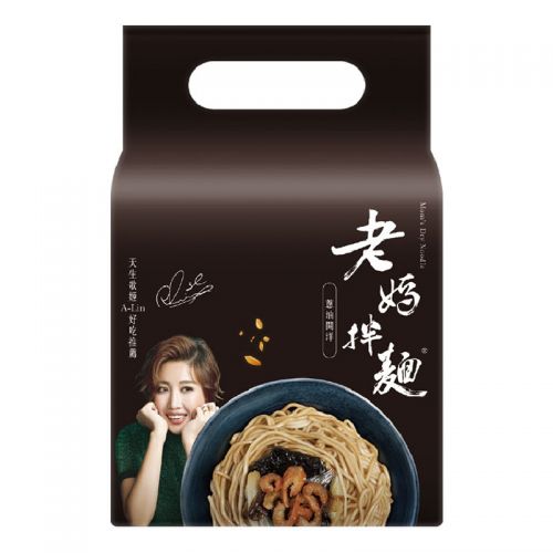 Mom’s Dry Noodle - Onion & Shrimp Flavour 4packs  539g <br> 老媽拌麵蔥油開洋 4包裝