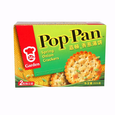 Garden Spring Onion pop Pan Crackers 200g <br> 嘉頓 香蔥薄餅