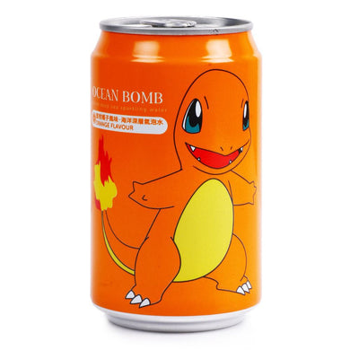 Y.H.B. Ocean Bomb & Pokémon (Charmander) - Orange 330ml *** <br> 海洋深層氣泡水 (小火龍) - 蜜柑橘子風味