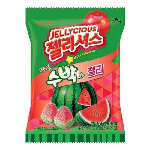 Lotte Watermelon Jelly 56g *** <br> 樂天西瓜軟糖