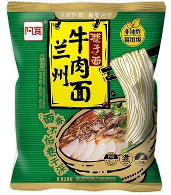 BJ Lan Zhou Beef Noodles 95g <br> 白家阿寬袋裝蘭州牛肉麵