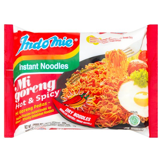 Indomie Mi Goreng Fried Noodles - Hot & Spicy 80g <br> 營多印尼炒麵 香辣