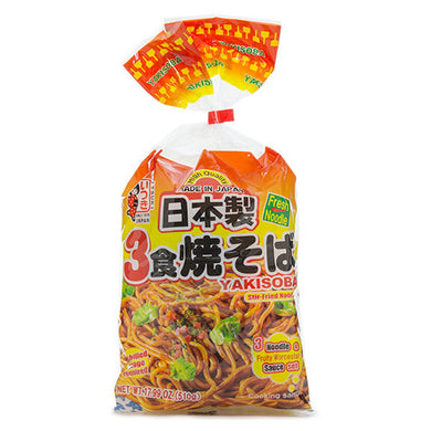 Itsuki Foods Fresh Yakisoba Noodles with sauce (3Pack) 510g <br> Itsuki Foods 日式炒麵 3連包