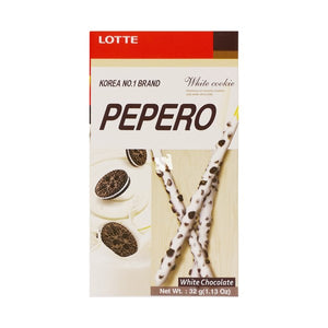 Lotte White Chocolate Cookie Pepero Chocolate Sticks 32g *** <br> 樂天曲奇白巧克力棒