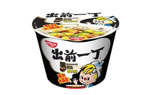 Nissin Instant Noodle with Soup Base Black Garlic Oil Tonkotsu Flavour 106g <br> 日清 出前一丁杯麵 黑蒜油豬骨湯味