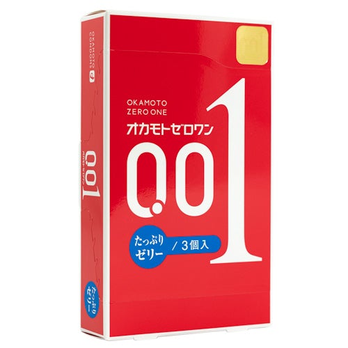 Okamoto Zero One 0.01 Condoms Rich Lubricant 3pcs<br>岡本001滋润版