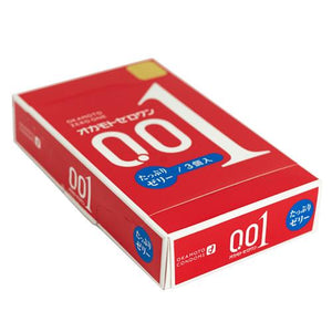 Okamoto Zero One 0.01 Condoms Rich Lubricant 3pcs<br>岡本001滋润版