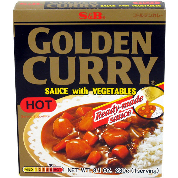 S&B Instant Golden Curry Sauce with Vegetables Hot 230g <br> S&B 方便即食金牌咖喱 辛口
