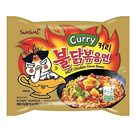 Samyang Hot Chicken (Buldak) Flavor Ramen - Curry 140g (Single Pack) <br> 三養 咖哩辣雞拉麵 (單包裝)