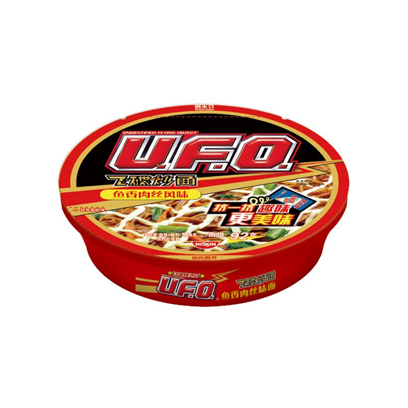 Nissin UFO - Yakisoba Noodles Fried Pork Flavor 124g <br> 日清UFO飛碟 - 魚香肉絲味