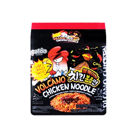 Paldo Volcano Chicken Noodle 140g (4 Pack) <br> 八道火山辣雞味拌麵 4連包