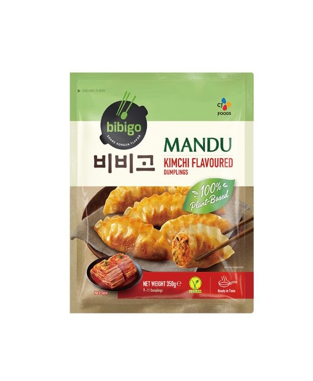 CJ Bibigo Plant-Based KImchi Dumplings (Vegan) 350g <br> CJ Bibigo 純素泡菜水餃