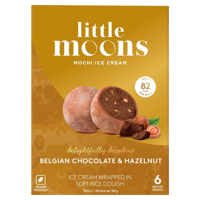 Little Moon Belgian Chocolate & Hazelnut Ice Cream Mochi *** <br> 小月亮 比利時巧克力和榛子冰淇淋麻糬