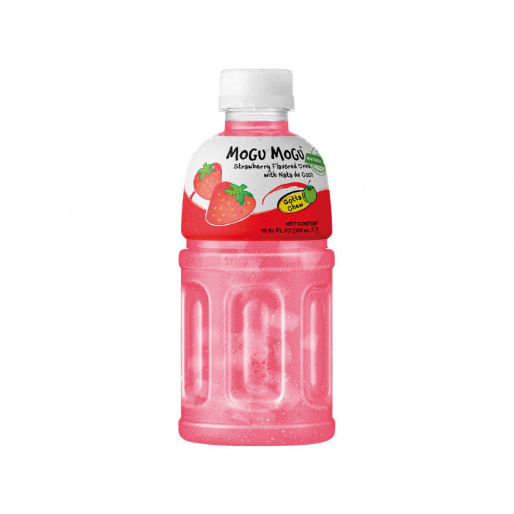 Mogu Mogu Nata De Coco Drink - Strawberry 320ml *** <br> Mogu Mogu 椰果飲料 - 草莓味