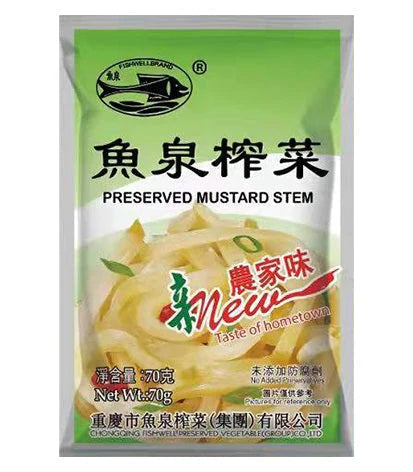 FW Preserved Mustard Stem 70g <br> 魚泉榨菜